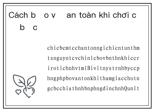 Cách bảo vệ an toàn khi chơi cờ bạc