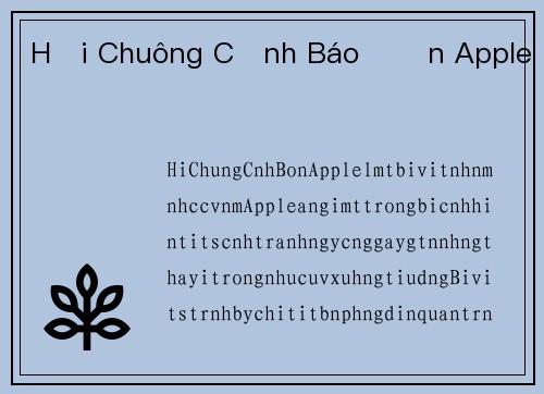 Hồi Chuông Cảnh Báo Đến Apple