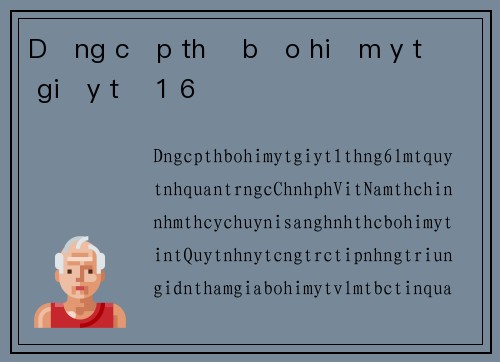 Dừng cấp thẻ bảo hiểm y tế giấy từ 1 6